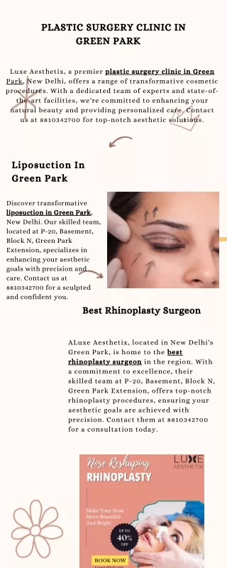 Plastic Surgery Clinic In Green Park