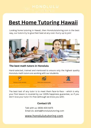 Best Home Tutoring Hawaii