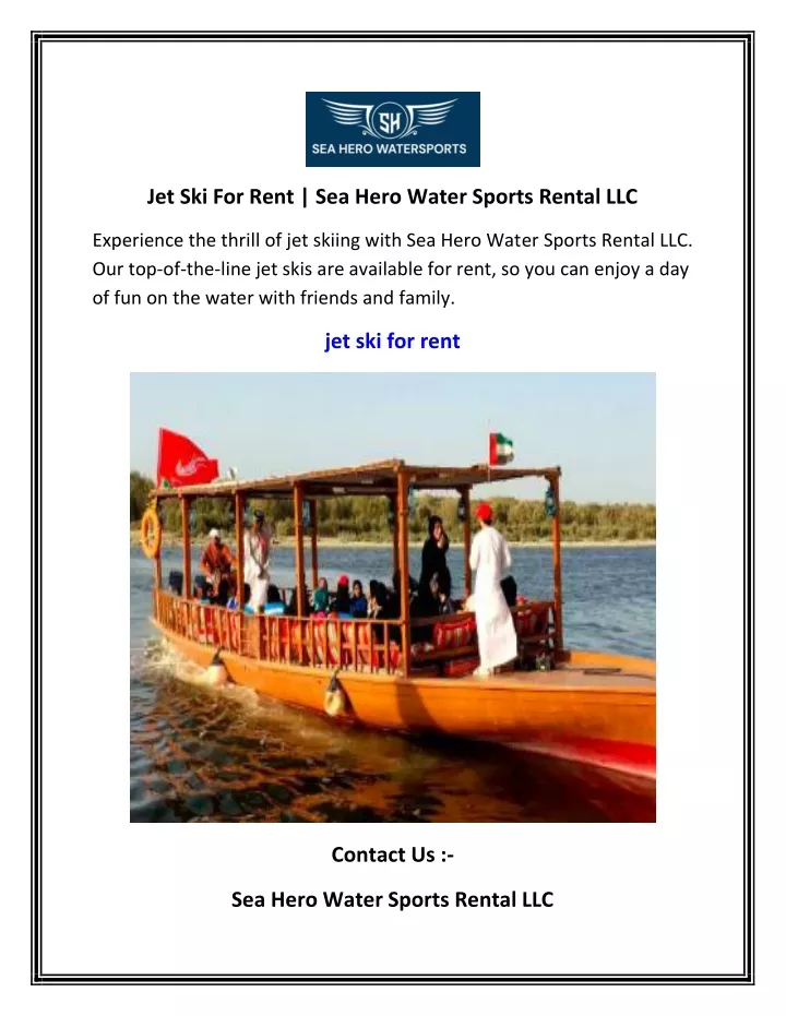 jet ski for rent sea hero water sports rental llc