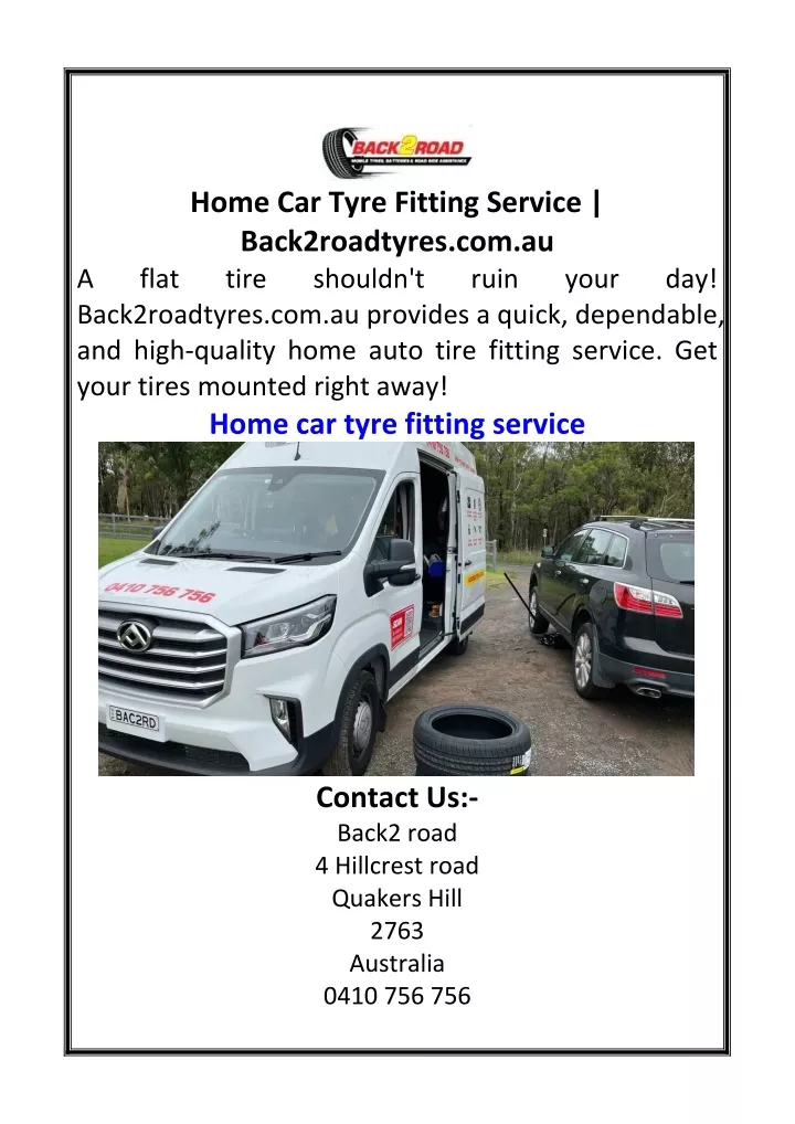 home car tyre fitting service back2roadtyres