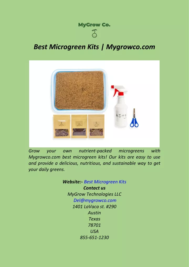best microgreen kits mygrowco com