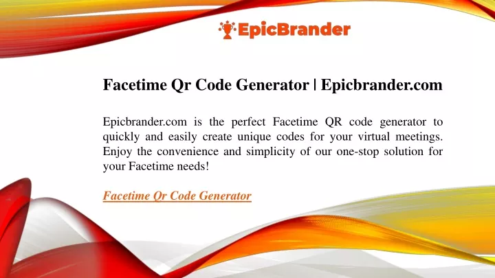 facetime qr code generator epicbrander