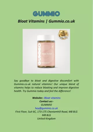 Bloat Vitamins  Gummio.co.uk