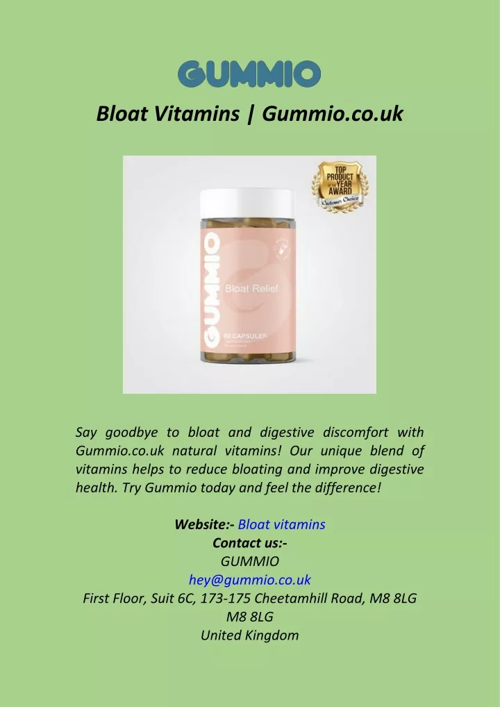 bloat vitamins gummio co uk