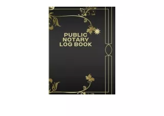 Download PDF Public Notary Log Book 148 Entry Notebook One Per Page Privacy Nota