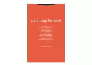 PDF read online Para Luigi Ferrajoli Estructuras y Procesos Derecho Spanish Edit