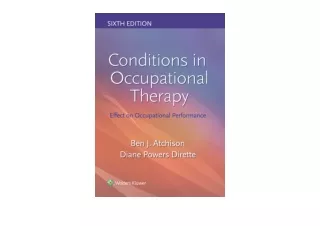 PDF read online Conditions in Occupational Therapy Effect on Occupational Perfor