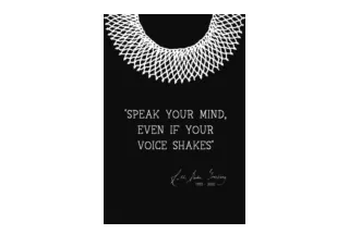 PDF read online Speak Your Mind Even If Your Voice Shakes Ruth Bader Ginsburg Bl