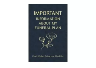 Download PDF Important Information about my Funeral Plan Final Wishes Guide and