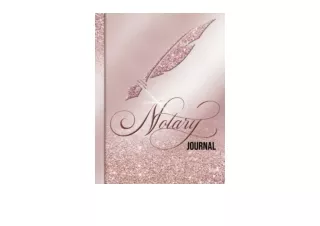 PDF read online Notary Public Logbook Rose Gold Notary Journal Modern Notary Log