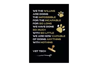 Download Veterinary Technician Gift Notebook A Funny and Appreciation Gift for V