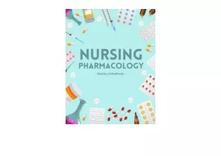Download PDF Nursing Pharmacology Study Notebook Blank Medication Template Worbo