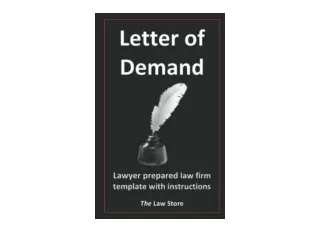Ebook download Letter of Demand Lawyer Prepared Law Firm Template With Instructi