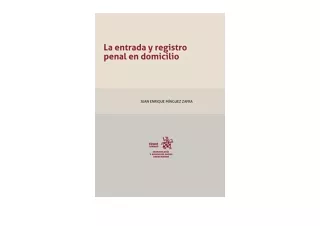 PDF read online La entrada y registro penal en domicilio Criminología y Educació