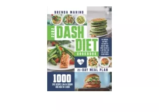 PDF read online Dash Diet Cookbook 1000 Epic Recipes Low in Sodium and High in F