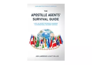 Download PDF The Apostille Agents Survival Guide A Not So Secret Reference Handb