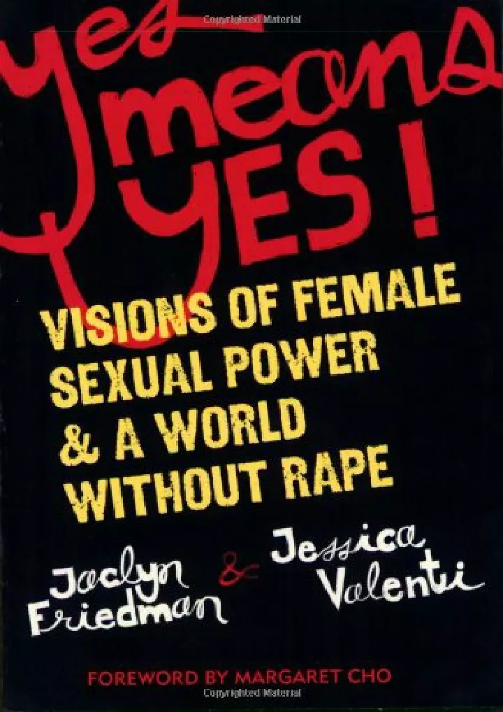 yes means yes visions of female sexual power