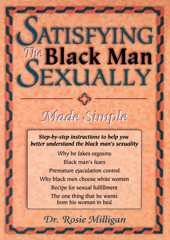 satisfying the black man sexually made simple