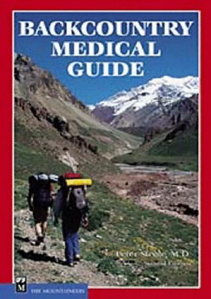 backcountry medical guide second edition download