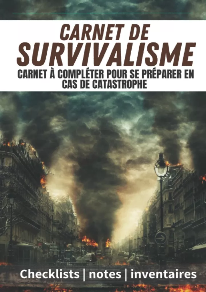 carnet de survivalisme un livre pour se pr parer