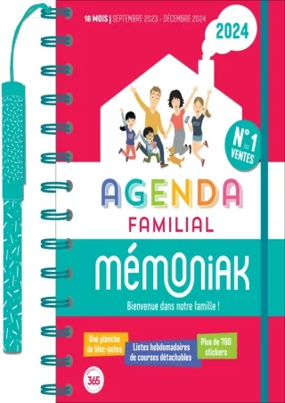 [PDF] DOWNLOAD EBOOK Agenda familial Mémoniak, sept. 2023 - déc. 2024 epub