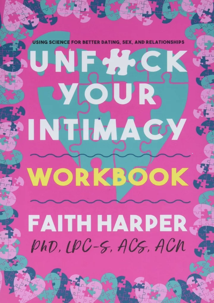 unfuck your intimacy workbook using science