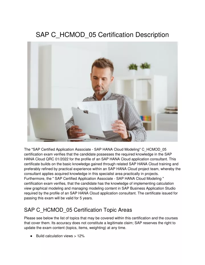 sap c hcmod 05 certification description