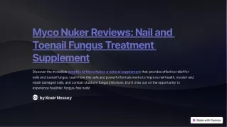 Myco Nuker Review – Scam or Legit? What do Customers Say?
