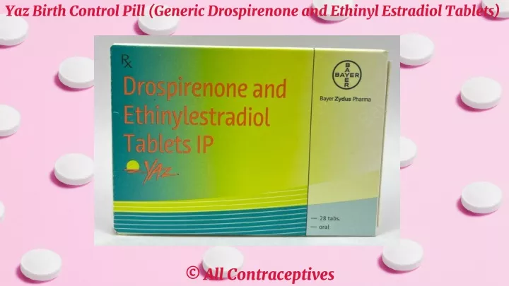 yaz birth control pill generic drospirenone