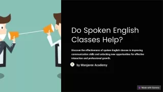 Do Spoken English Classes Help