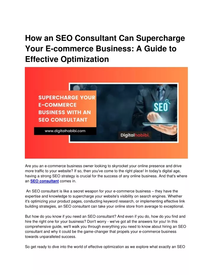 how an seo consultant can supercharge your