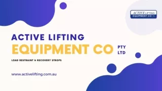 Buy from Active Lifting Equipment, the best lifting chain slings suppliers in Au