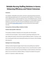 Reliable Nursing Staffing Solutions in Aurora Enhancing Efficiency and Patient Outcomes - slide 1