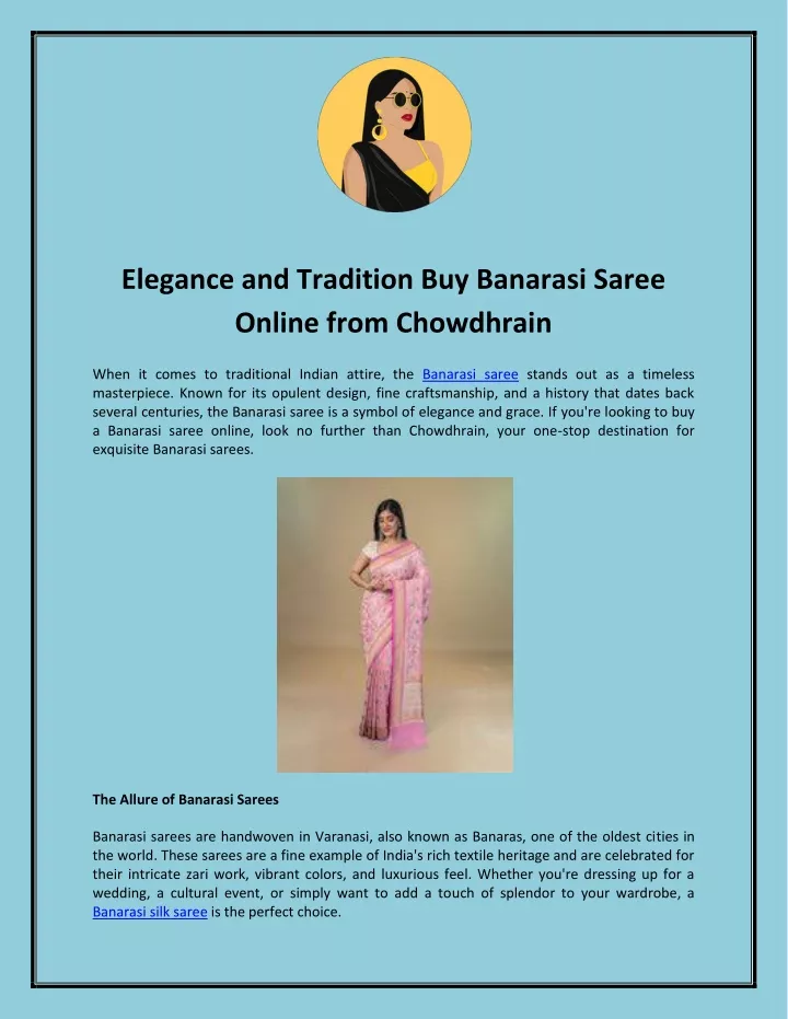elegance and tradition buy banarasi saree online