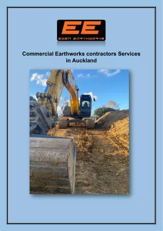 Commercial Earthworks contractors Services in Auckland