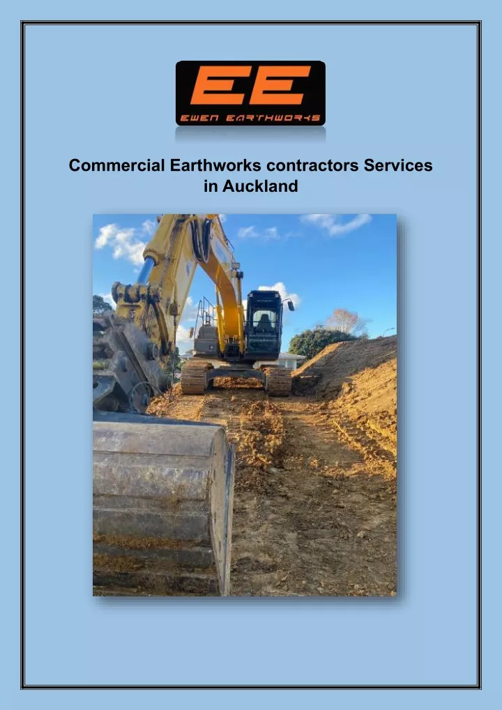 commercial earthworks contractors services