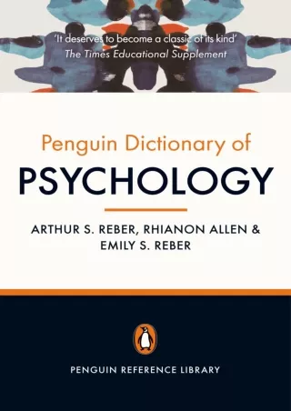 [PDF] DOWNLOAD The Penguin Dictionary of Psychology: Fourth Edition