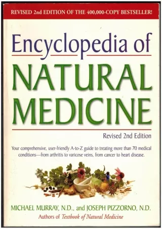 Read ebook [PDF] Encyclopedia of Natural Medicine, Revised Second Edition