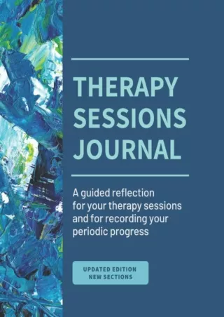 READ [PDF] Therapy Sessions Journal (Black & White edition): A guided reflection for 6