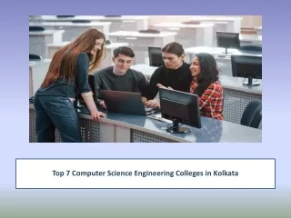 Top 7 Computer Science Engineering Colleges in Kolkata