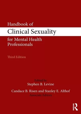 [PDF READ ONLINE] Handbook of Clinical Sexuality for Mental Health Professionals (500 Tips)
