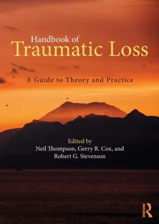 DOWNLOAD/PDF Handbook of Traumatic Loss