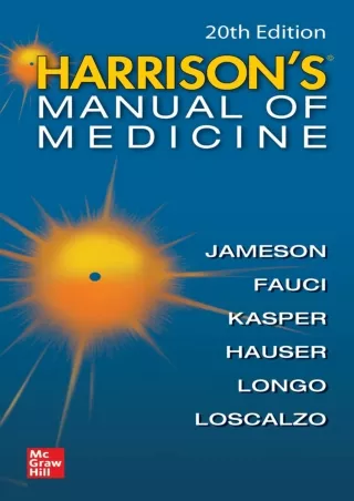 [PDF] DOWNLOAD Harrisons Manual of Medicine, 20th Edition