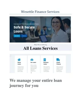 Finance Services by Wesettle