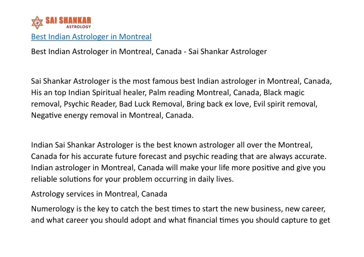 best indian astrologer in montreal