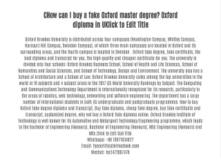 How can I buy a fake Oxford master degree? Oxford diploma in UK