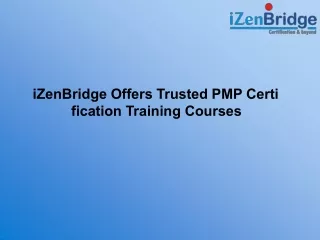 iZenBridge Offers Trusted PMP Certification Training Courses