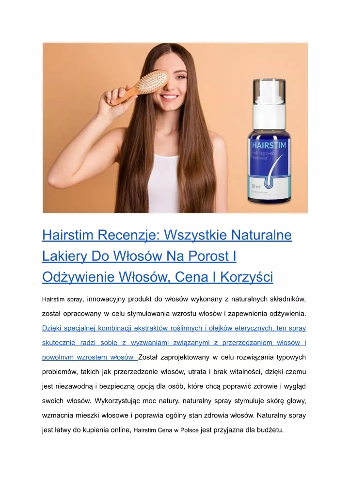 hairstim recenzje wszystkie naturalne lakiery