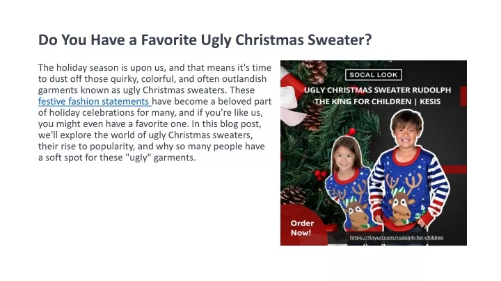 do you have a favorite ugly christmas sweater