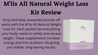 M'lis All Natural Weight loss kit